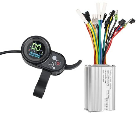 Kunray E Scooter Controller 24V 36V 48V Ebike Controller with Waterproof LCD Display Panel 36V Controller and Throttle Brushless Controller Kit 350W 17A Ebike Controller for Gokart Dirt Bike