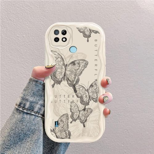 Funda Ola Silicona Suave Compatible con Realme C21 Blanco Caja