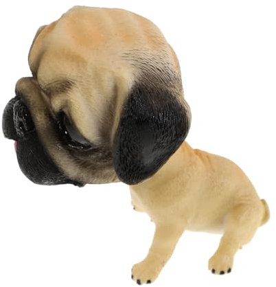 JECOMPRIS Wackelkopf-hundefigur Aus Federharzmaterial Interaktives Kopfschüttelndes Spielzeug Für Autos Wackelkopf-Hund-Ornament Für Armaturenbrett-Dekoration Cartoon-Design Für Fahrer Und p
