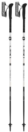 LEKI Skysolo FX.One Carbon Faltbare leichte Wanderstöcke für Thru-Hiking, schnelles Packen & Bergsteigen - Weiß-Schwarz-Orange - 120 cm