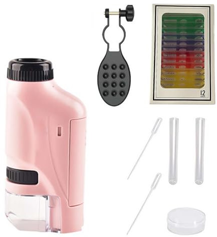MUMQAQ Mini-Mikroskop für Kinder, Ihr kleiner Wissenschaftler Mikroskop Mini-Mikroskop für Kinder, Kindermikroskop Handheld Mini Scope Tragbares Mikroskop für Kinder