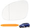 NewZC Cristal de Espejo Retrovisor Izquierdo para VW Golf MK5 2004-2009/VW Pass-at 2007-2011/Mago-tan 2006-2011/Sagi-tar 2006-2011/Lavi-da 2008-2012 -Lado del Conductor Espejo Retrovisor Coche