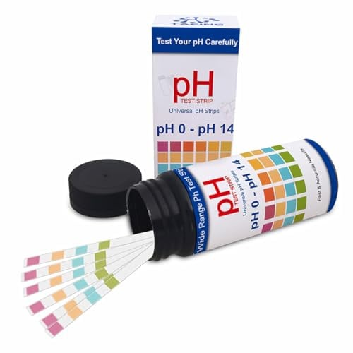 200pcs pH Teststreifen, pH-Wert 0-14, Schnell pH-Tests für Urin, Speichel, Trinkwasser, Labore, Aquarien, Fitnessstudios, Pools(Universell)
