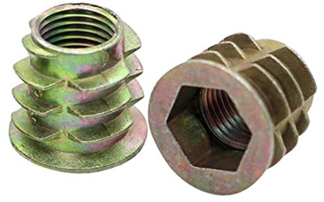 OUNONA 40stücke Teiliges Einschraubmutter Aus Zinklegierung Mit Innensechskant Für Holzmöbel Geeignet Für Kiefer Sperrholz Mdf Selbstschneidend Flanschverstärkt Vibrationsbeständig