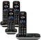 VTech PS1350 Cordless Phone with Answering Machine Telephone System (Quad)