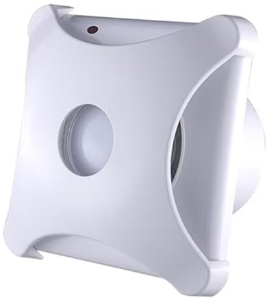 Aspiratore da Bagno Silenzioso e Potente, 171X171mm, Foro 100mm, Profondità 100mm, 10W, 230V, 50Hz, 150m³/h 30dB