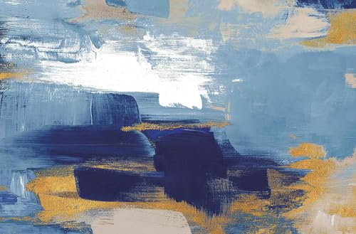 Wandbilder Wohnzimmer 200X300 Blau Gelb Nicht Selbstklebend Vlies Wandbild Wallpaper Bildtapete,Büro Flur Art Fototapete Wohnzimmer Schlafzimmer 3D Effekt Moderne Wandtapete