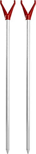 normani 2-er Set Rutenhalter Rutenständer V-Auflage mit Schnurlaufkerbe - 75 cm - Aluminium Rostbeständig Langlebig - 2 Stück Angel- Kescherhalter Universell Einsetzbar