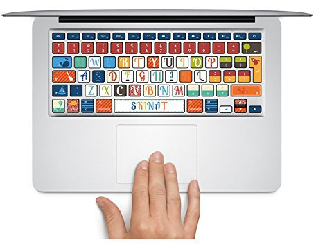 Dekalesk TM@ MacBook Keyboard Skin Logo Sticker Individual keys Rainbow Decal Skin For UK Style Apple Pro/Air /Retina 11 12 13 15 17 (MacBook 12)