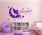 XL Mädchen Wandtattoo mit Namen, 72467-110x58cm-tricolore-violett, Fee mit Schmetterlingen und Sternen fürs Mädchenzimmer, Kinderzimmer, Wandaufkleber Wandtatoos Sticker Aufkleber für die Wand