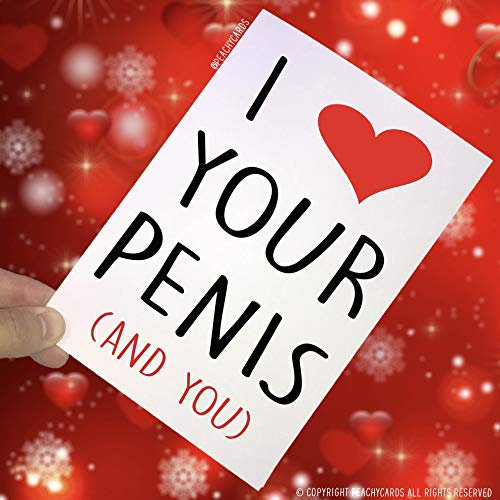 Glückwunschkarten zum Jahrestag, Aufschrift I Love Your Penis And You, Ehemann, Freundin, Grußkarten, lustige Karten