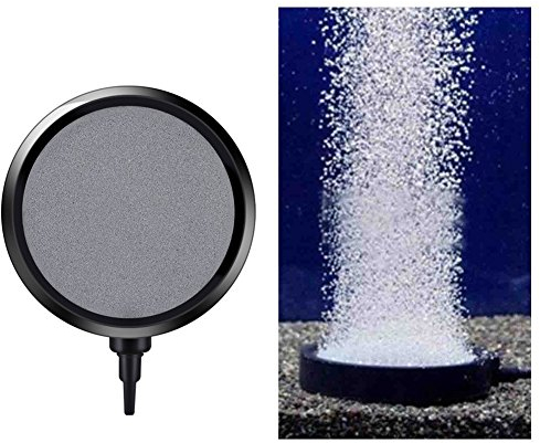 Sprudelstein für Aquarium, Aquarium Luftausströmer, Aquarium Luftstein, Aquarium Blase Ausströmer Luftausströmer Luftscheibe Rund Teich Fish Tank Air Stone Disk Ausströmer Belüfterscheibe Grau