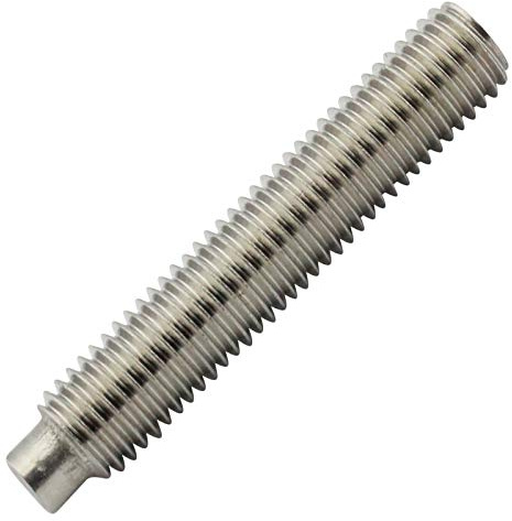 D2D | VPE: 10 Stück - Gewindestifte - Größe: M6 x 25 mm - nach DIN 915 mit Innensechskant (ISK) und Kegelkuppe aus Edelstahl A2 / V2A - Madenschrauben