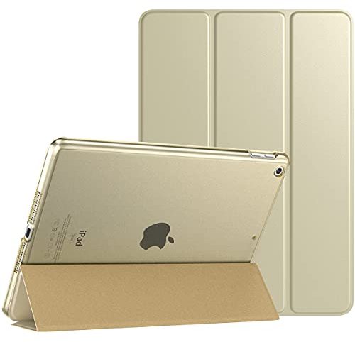 TiMOVO Hülle für Neu iPad 9. Gen 2021 / iPad 8. Gen 2020/7. Gen 2020 10,2 Zoll Tablet, Ultra Leicht Schutzhülle mit transparenter Rückseite, Auto Schlaf/Wach Funktion - Champagne Gold
