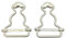 WedDecor 25mm Latzhose Schnallen Metallclip Befestigungselemente - Schnappverschluss für Reparatur Kleidung, Strapse,Jacken,Gürtel,Kinder Latzhose,Overall - Mattes Silber, 2pcs