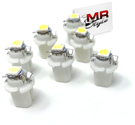 MR-Style Set Aufkleber und 7x high Power LED Tachobeleuchtung (weiß) kompatibel mit Audi 100/A6 1990-1997, Instrumentenbeleuchtung Umbauset