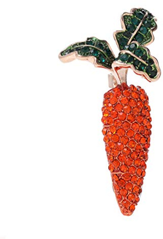 ABOOFAN 2 Stücke Karotte Brosche Strass Brosche Pins Ostern Ornament Mädchen Für Frauen Dame Kleid Kleidung Schmuck Zubehör Ostern Party Dekoration
