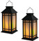 13-Inch IP65 Waterproof Battery-Powered Outdoor Lantern with Led Flameless Candle and 6-Hour Timer - Decorative Lantern for Patio & Garden(2 Pack)