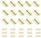 YUE QIN 100 PCS Antique Brass Small Hinges for Wooden Boxes Piano Hinges Decorative Mini Hinges with 400 Pcs Replacement Hinge Screws with Contain Box
