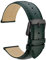 WOCCI 18mm Vintage Leder Uhrenarmband mit Schwarzer Schnalle, Ersatz Armbanduhr (Grün)