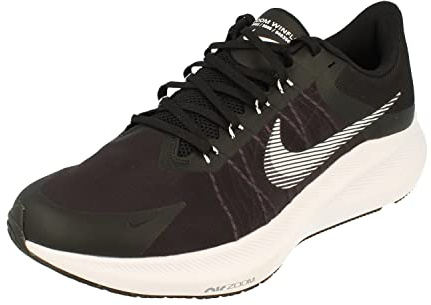 NIKE Zoom Winflo 8 Mens Running Trainers CW3419 Sneakers Shoes (UK 9.5 US 10.5 EU 44.5, Black White Dark Smoke Grey 006)