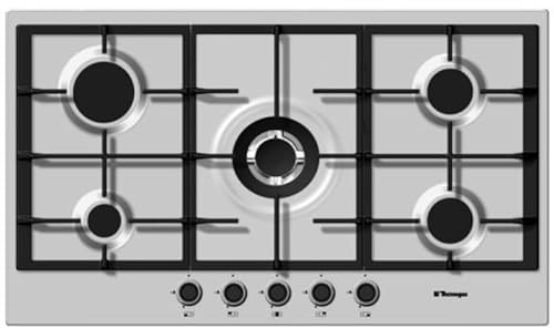 Linea Next FNQ9TGX, Piano Cottura Incasso, 90 cm., Acciaio INOX, Comandi frontali, 5 fuochi di cui 1 tripla corona, Dispositivi di Sicurezza, Accensione sotto manopola, Griglie in Ghisa