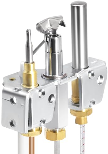 Hiorucet 4021-732 Pilotenbaugruppe für Heatilator, Quadrafire und Heat-n-Glo Kamine, Heatilator Teil 25660 Erdgas Ersatzteile für stehende Piloten nur mit Thermopile, Thermoelement