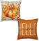 Wnoesat Fall Pillow Covers 20x20 Maple Leaf Pumpkin Farmhouse Decorative Pillow Covers Set of 2 Orange Plaid Autumn Linen Throw Pillow Covers Happy Fall Thanksgiving Pillow Cases for Sofa Home Decor