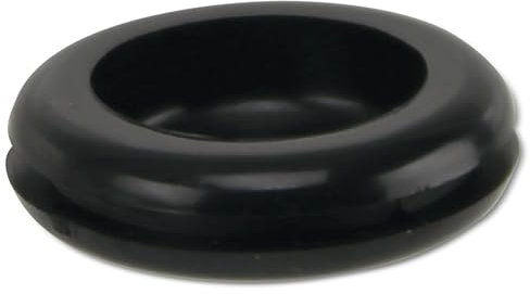KSS Kabeldurchführungstülle PVC, schwarz, Plattenstärke 1,7, Loch-Ø 15,5, geschlossen, 1 Stück