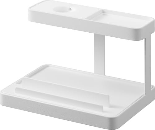 Yamazaki 1871 TOWER Smartphone & Device Charging Stand, white, Steel/ABS Resin/Silicone, 16 x 11.6 x 10 cm