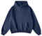 FAIABLE Felpa con cappuccio oversize da uomo e donna con cappuccio unisex in pile vintage pesante e felpe con cappuccio per coppia da uomo 2025, Blu navy, Medium