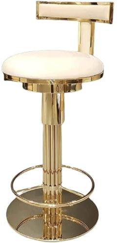 MEIZHITU Barstuhl Tresenhocker Barhocker Samt Barstuhl Dreh- Und Hebbare Barhocker Mit Rückenlehne Robuste Thekenhocker Bistrohocker Designer Hocker