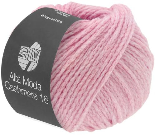 LANA GROSSA Alta Moda Cashmere 16 | Feinste 16 Mikron Merinowolle mit Kaschmiranteil | Handstrickgarn aus 78% Schurwolle (Merino) 12% Kaschmir & 10% Polyamid (Nylon) | 50g zum Stricken | 110m Garn 72