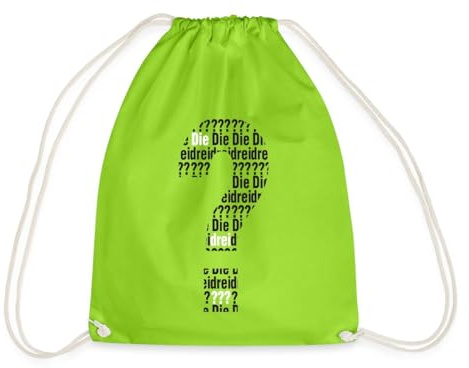 Spreadshirt Die Drei Fragezeichen Kids Logo Schwarz Weiß Turnbeutel