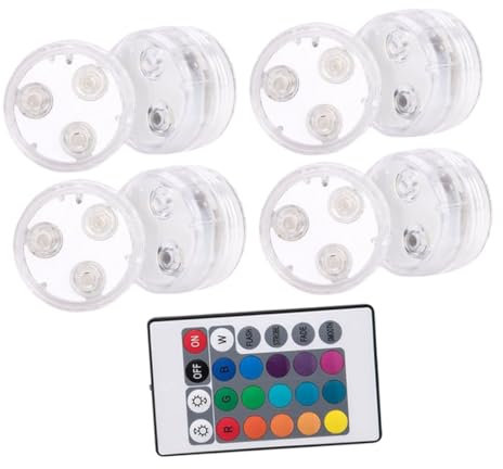 Sosoport Juego de Luces Led Sumergibles con Mando a Distancia para Estanques Y Acuarios