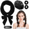 Neu Locken Ohne Hitze, Lockenwickler über Nacht, Heatless Curls über Nacht mit Haarnadel Rutschfest, DIY Hair Curler Rollers Lockenband mit Schlafmütze für Langes Haar (Black)