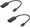 AXFEE 4K Adaptateur Mini DisplayPort vers HDMI, Lot de 2 Mini DisplayPort HDMI Adaptateur HDMI, | UHD, 4K 30Hz, 2K 60Hz,1080P 120Hz, pour MacBook Air/Pro, Microsoft Surface Pro et Plus - Noir