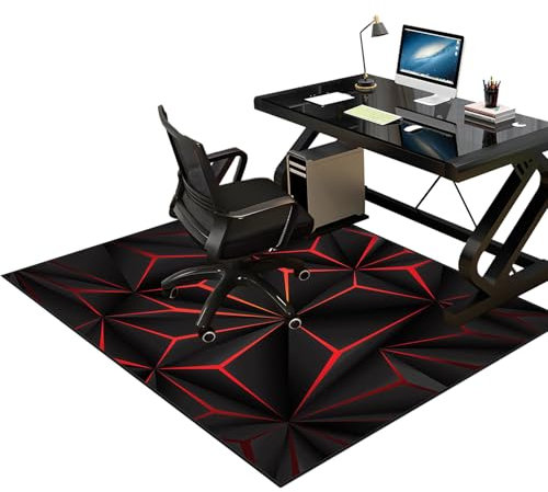 Tapis Chaise Gaming Tapis Chaise de Bureau Antidérapant Tapis de Protection de Sol 140 x 160 cm Tapis Protège-Sol pour Chaise Protège Parquet Chaise Roulettes Tapis pour Parquet, Carrelage, Sols Durs