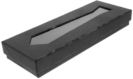 CORHAD Krawattenbox Schwarz Schlangenlederoptik Reise Krawattenetui Karton Aufbewahrung Geschenkbox für Herren Organizer Kleiderschrank