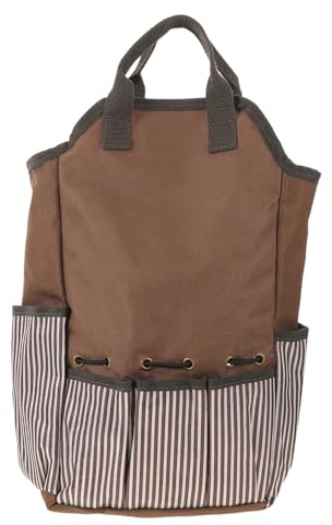 TOYANDONA Tragbare Gartengerätetasche Oxford Gewebe mit Gepolstertem Griff Robuste Werkzeugtasche für Garten Mechaniker und Elektriker Organizer mit Mehreren Fächern
