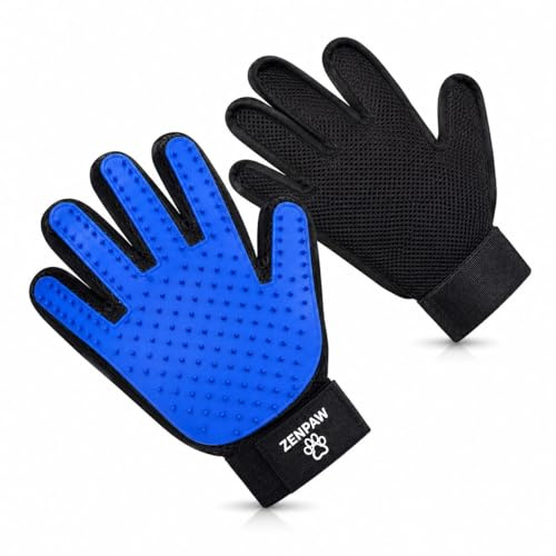 Guanto Rimuovi Peli Cane e Gatto, Set da 2 Pezzi – Guanto Spazzola per Toelettatura in Silicone, Effetto Massaggio, Utilizzabile su Pelo Asciutto e Bagnato