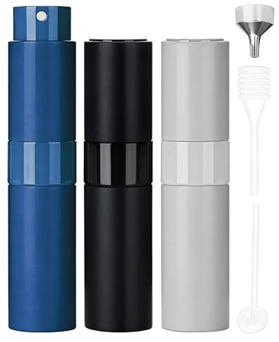 FitDA Travel Perfume Atomiser Refillable, 3 Pack 8ml Perfume Atomiser