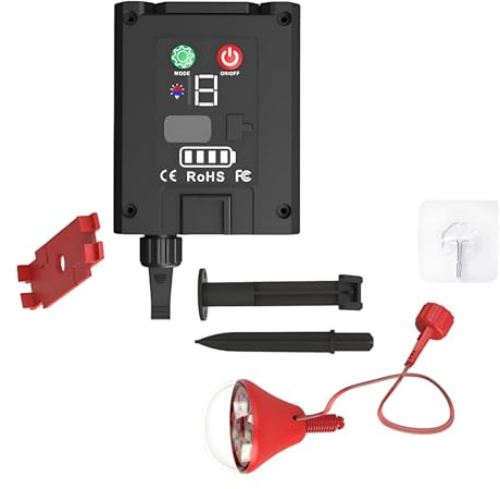 Vestamore Contrôleur de lumière solaire d'extérieur avec télécommande, 1,3 W, étanche, affichage de l'alimentation, batterie 1200 mAh, chargement USB, cordon de 3 m, 8 modes, certifié CE Fcc RoHS