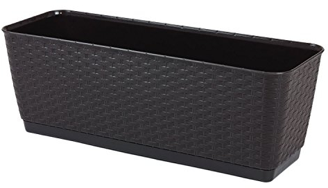 Pot de fleurs NEUF Plastique Ratolla 50 cm de large Terre d'Ombre