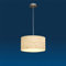 Lampenlux Pendelleuchte Nero Pergameno Beige Hängeleuchte Bauhaus Höhenverstellbar Nickel Satiniert Lichtdurchlässige Folie Robust Hängelampe Pendellampe Ø60cm