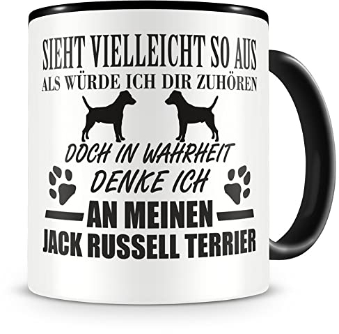 Samunshi® Ich denke an meinen Jack Russell Terrier Hunde Tasse Kaffeetasse Teetasse Kaffeepott Kaffeebecher Becher