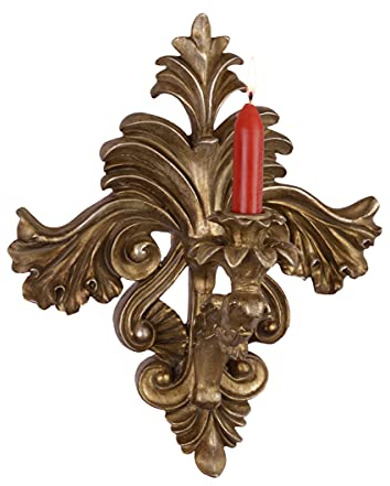Casa Padrino Barock Wandkerzenhalter Antik Gold B.29 x H.35,3 - Wandleuchter Wand Beleuchtung