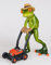 Formano Décorative Grenouille Jardinier avec Tondeuse Peint à la Main
