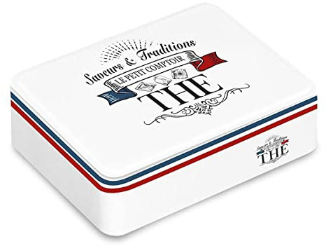 Caja blanca para guardar el té estilo Frenchy.