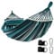 yourGEAR Bali - XL Hängematte mit Kissen | 240 x 120 cm | Smaragd (Grün) oder Aqua (Blau) |240 kg TÜV geprüft | Baumwolle | Stabhängematte inkl. Befestigungsset [Smaragd]